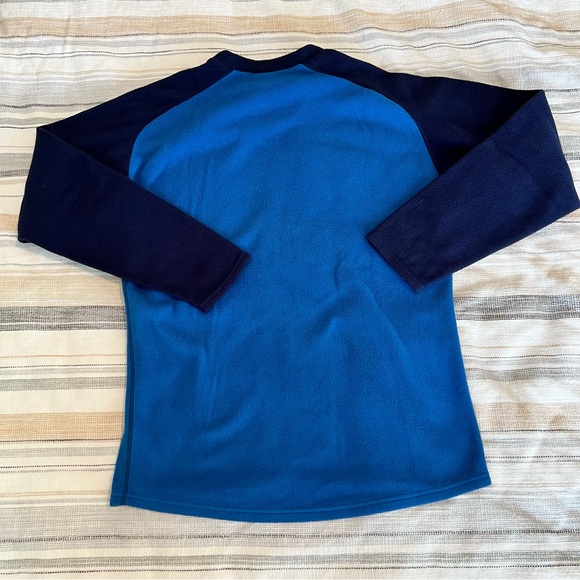 Patagonia Fleece Capilene Pullover Long Sleeve Sweater Dark and light Blue Sz M - Picture 6 of 10